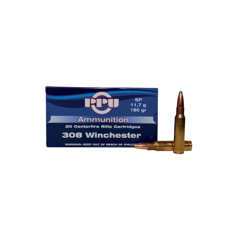 Munição PPU 308W 180grs SP