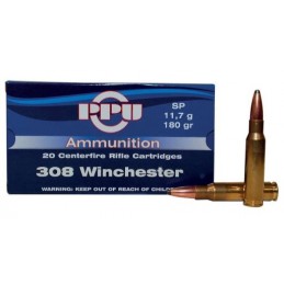 Munição PPU 308W 180grs SP